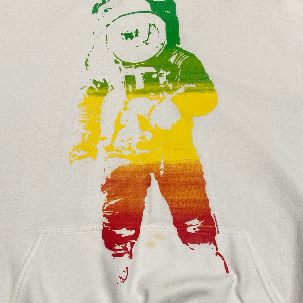 Space Astronaut Man on the Moon Rasta Sweatshirt Hoodie Size 3X - Picture 4 of 8
